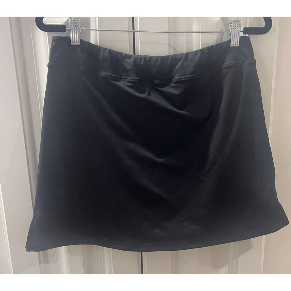 Ekouaer Black Skort Performance Running Tennis Golf Skirt Stretch Womens Sz L